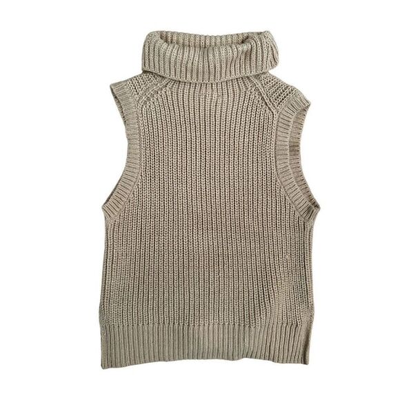 Zara Oversized Turtleneck Sleeveless Sweater - Picture 2 of 4